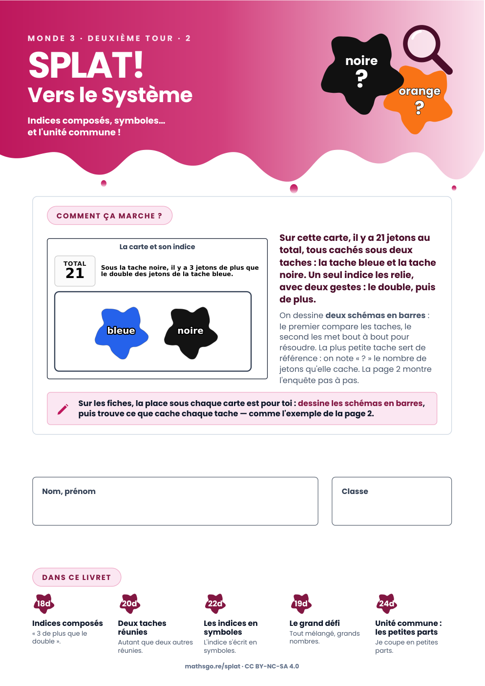 Couverture du livret SPLAT! Vers le Système, deuxième tour 2 du monde 3